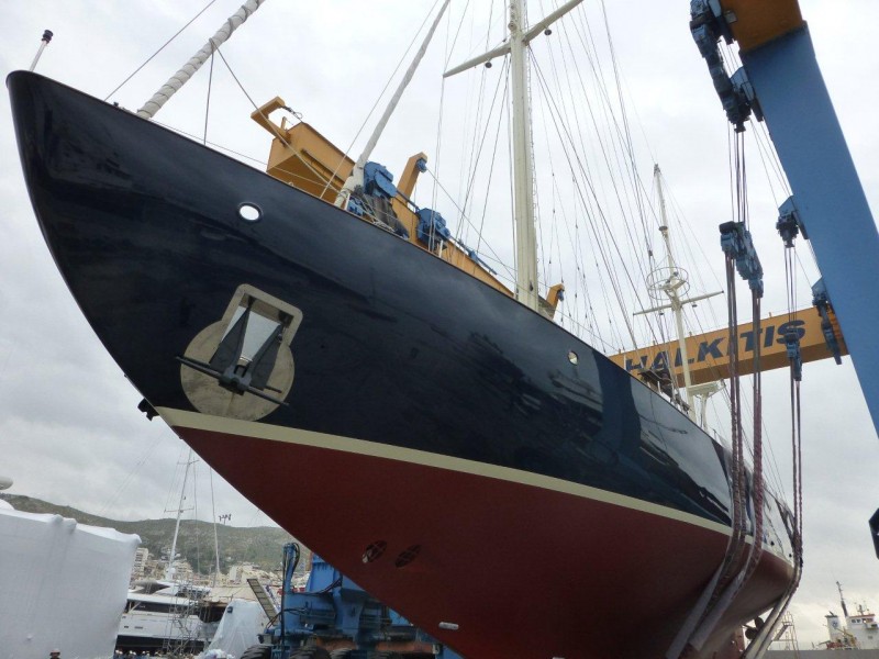 33,5 m Twin screw auxiliary ketch with down wind rig